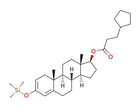 3-Cyclopentyl-propionic acid (8R,9S,10R,13S,14S,17S)-10,13-dimethyl-3-trimethylsilanyloxy-6,7,8,9,10,11,12,13,14,15,16,17-dodecahydro-1H-cyclopenta[a]phenanthren-17-yl ester