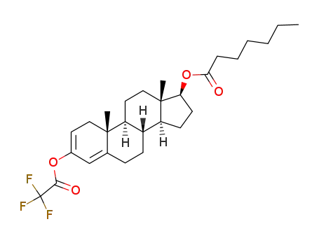 Heptanoic acid (8R,9S,10R,13S,14S,17S)-10,13-dimethyl-3-(2,2,2-trifluoro-acetoxy)-6,7,8,9,10,11,12,13,14,15,16,17-dodecahydro-1H-cyclopenta[a]phenanthren-17-yl ester