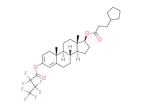 2,2,3,3,4,4,4-Heptafluoro-butyric acid (8R,9S,10R,13S,14S,17S)-17-(3-cyclopentyl-propionyloxy)-10,13-dimethyl-6,7,8,9,10,11,12,13,14,15,16,17-dodecahydro-1H-cyclopenta[a]phenanthren-3-yl ester