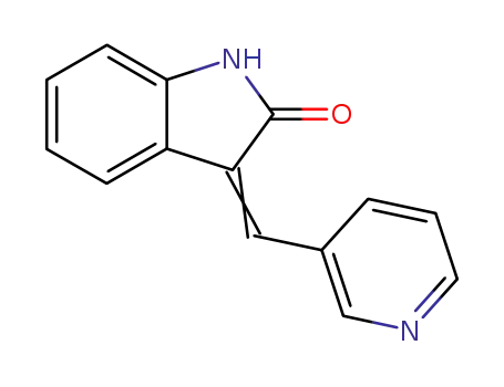 Molecular Structure of 3367-89-3 (3-(pyridin-3-ylmethylidene)-1,3-dihydro-2H-indol-2-one)