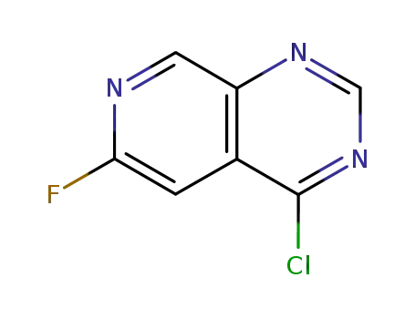 Molecular Structure of 175357-98-9 (4-CHLORO-6-FLUOROPYRIDO[3,4-D]PYRIMIDINE)