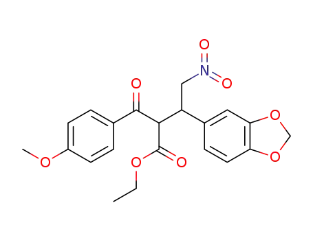 Ethyl 2-(4-methoxybenzoyl)-3-(3,4-methylenedioxy-phenyl)-4-nitro-butanoate