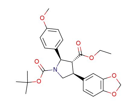 ethyl 4-(1,3-benzodioxol-5-yl)-N-tert-butoxycarbonyl-2-(4-methoxyphenyl)pyrrolidine-3-carboxylate