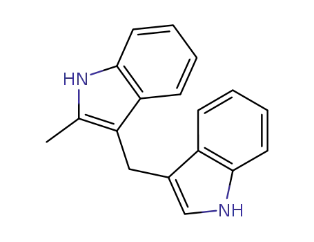 Molecular Structure of 22546-09-4 (1H-Indole, 3-(1H-indol-3-ylmethyl)-2-methyl-)