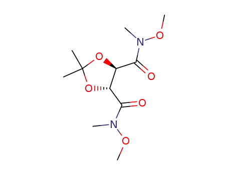 Molecular Structure of 177283-77-1 (1,3-Dioxolane-4,5-dicarboxamide,
N,N'-dimethoxy-N,N',2,2-tetramethyl-, (4R,5R)-)