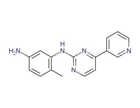 Molecular Structure of 152460-10-1 (N-(5-Amino-2-methylphenyl)-4-(3-pyridyl)-2-pyrimidineamine)