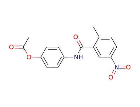 Molecular Structure of 180136-10-1 (Benzamide, N-[4-(acetyloxy)phenyl]-2-methyl-5-nitro-)