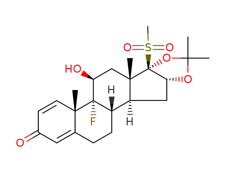 9α-fluoro-11β-hydroxy-16α,17α-isopropylidenedioxy-17β-(methylsulphonyl)androsta-1,4-dien-3-one