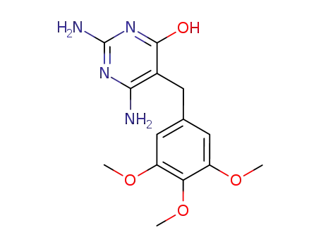 Molecular Structure of 37389-83-6 (4(1H)-Pyrimidinone, 2,6-diamino-5-[(3,4,5-trimethoxyphenyl)methyl]-)
