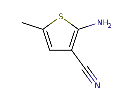 Molecular Structure of 138564-58-6 (2-Amino-5-methyl-3-thiophenecarbonitrile)