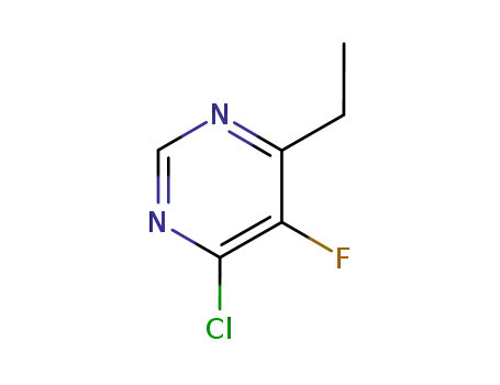 Molecular Structure of 137234-74-3 (4-Chloro-6-ethyl-5-fluoropyrimidine)