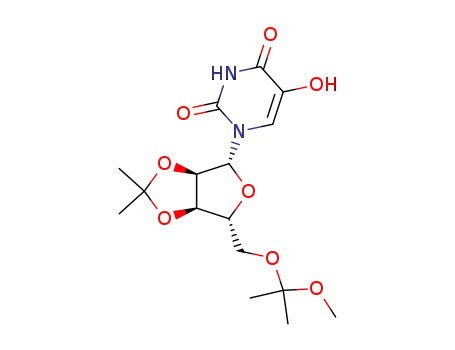 Molecular Structure of 189069-55-4 (Uridine,
5-hydroxy-5'-O-(1-methoxy-1-methylethyl)-2',3'-O-(1-methylethylidene)-)