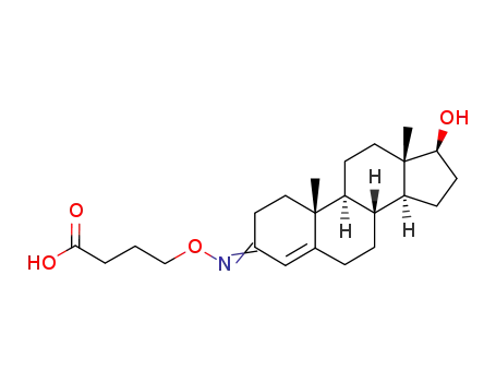 4-[(8R,9S,10R,13S,14S,17S)-17-Hydroxy-10,13-dimethyl-1,2,6,7,8,9,10,11,12,13,14,15,16,17-tetradecahydro-cyclopenta[a]phenanthren-(3Z)-ylideneaminooxy]-butyric acid