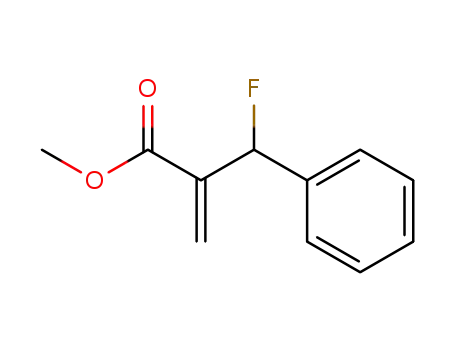 Molecular Structure of 203392-27-2 (Benzenepropanoic acid, b-fluoro-a-methylene-, methyl ester)