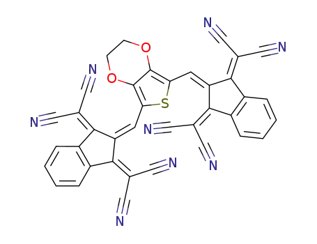 2-{2-[7-(1,3-Bis-dicyanomethylene-indan-2-ylidenemethyl)-2,3-dihydro-thieno[3,4-b][1,4]dioxin-5-ylmethylene]-3-dicyanomethylene-indan-1-ylidene}-malononitrile