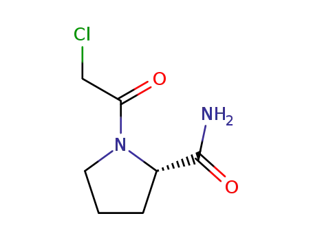 Molecular Structure of 214398-99-9 ((S)-1-(2-Chloroacetyl)pyrrolidine-2-carboxaMide)