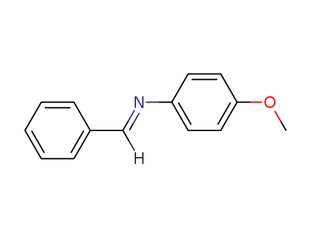Molecular Structure of 1613-90-7 (Benzenamine, 4-methoxy-N-(phenylmethylene)-, (E)-)