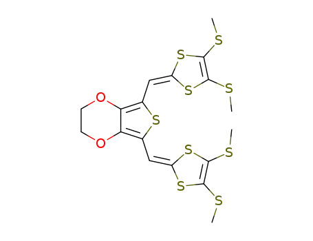 2,5-bis<4,5-bis(methylsulfanyl)-2H-1,3-dithiol-2-ylidenemethyl>-3,4-ethylenedioxythiophene