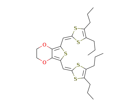 2,5-bis<4,5-bis(n-propyl)-2H-1,3-dithiol-2-ylidenemethyl>-3,4-ethylenedioxythiophene