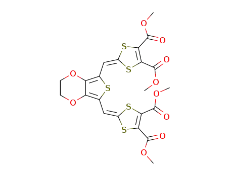 2,5-bis<4,5-bis(methoxycarbonyl)-2H-1,3-dithiol-2-ylidenemethyl>-3,4-ethylenedioxythiophene