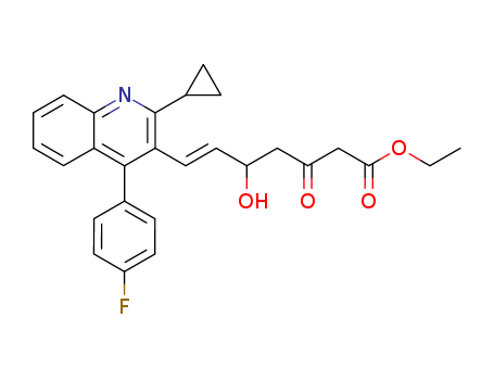 Ethyl (E)-7-[4-(4'-fluorophenyl)-2-(cyclopropyl)-3-quinolinyl]-5-hydroxy-3-oxo-6-heptenoate(148901-69-3)
