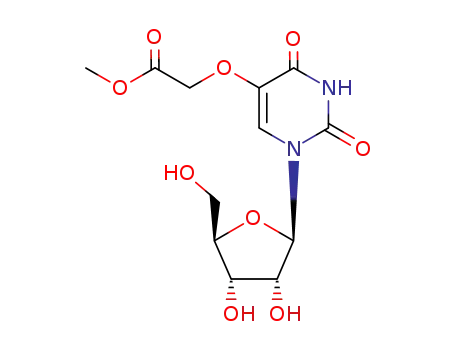 Molecular Structure of 66536-81-0 (Uridine-5-oxyacetic acid methyl ester)