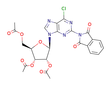 9-(2,3,5-tri-O-acetyl-β-D-ribofuranosyl)-6-chloro-2-phthalimido-9H-purine