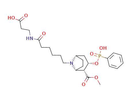 (1R,2R,3S,5S)-8-[5-(2-Carboxy-ethylcarbamoyl)-pentyl]-3-(hydroxy-phenyl-phosphinoyloxy)-8-aza-bicyclo[3.2.1]octane-2-carboxylic acid methyl ester