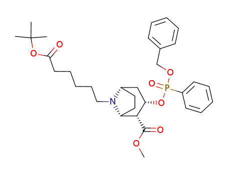 (1R,2R,3S,5S)-3-(Benzyloxy-phenyl-phosphinoyloxy)-8-(5-tert-butoxycarbonyl-pentyl)-8-aza-bicyclo[3.2.1]octane-2-carboxylic acid methyl ester
