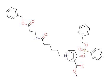(1R,2R,3S,5S)-8-[5-(2-Benzyloxycarbonyl-ethylcarbamoyl)-pentyl]-3-(benzyloxy-phenyl-phosphinoyloxy)-8-aza-bicyclo[3.2.1]octane-2-carboxylic acid methyl ester