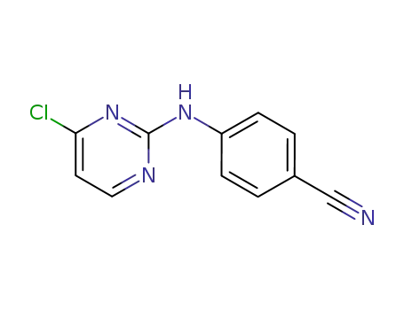 Molecular Structure of 244768-32-9 (4-N[2(4-CHLOROPYRIMIDINYL)]-AMINO BENZONITRILE)