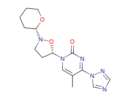 (2''RS,5'RS)-1-[2'-(tetrahydropyran-2''-yl)-1',2'-isoxazolidin-5'-yl]-4-[1,2,4-(1H)-triazol-1-yl]-5-methylpyrimidin-2-(1H)-one