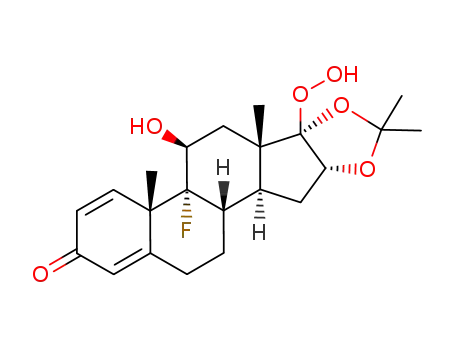 9α-fluoro-17β-hydroperoxy-11β-hydroxy-16α,17α-(1-methylethylidenedioxy)androsta-1,4-dien-3-one