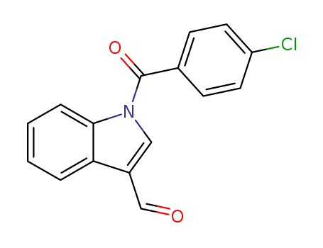 Molecular Structure of 62189-77-9 (1-(4-chlorobenzoyl)indole-3-carbaldehyde)
