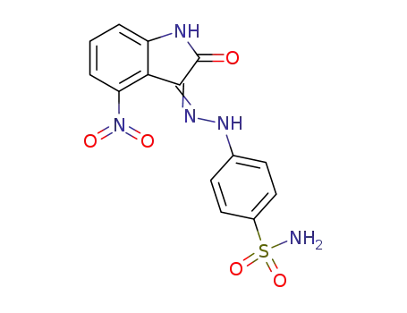 4-[N'-(4-nitro-2-oxo-1,2-dihydro-indol-3-ylidene)hydrazino]benzenesulfonamide