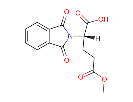 Molecular Structure of 138036-14-3 (Pentanedioic acid, 2-(1,3-dihydro-1,3-dioxo-2H-isoindol-2-yl)-,
5-methyl ester, (S)-)