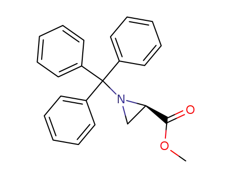 Molecular Structure of 160233-42-1 (METHYL (R)-1-TRITYL-2-AZIRIDINECARBOXYLATE)