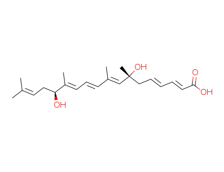(2E,4E,7S,8E,10E,12E,14S)-7,9,13,17-tetramethyl-7,14-dihydroxy-2,4,8,10,12,16-octadecahexaenoic acid