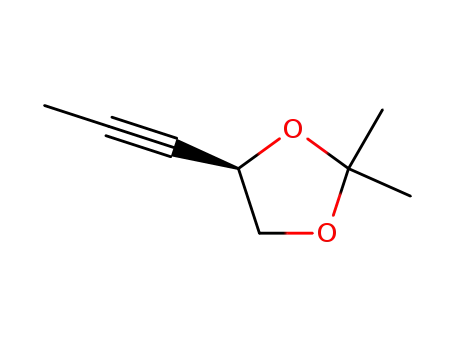 1,3-디옥솔란, 2,2-디메틸-4-(1-프로피닐)-, (4R)-(9CI)
