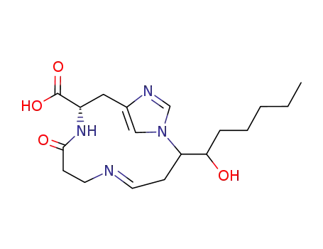(E)-(S)-2-(1-Hydroxy-hexyl)-8-oxo-1,5,9,13-tetraaza-bicyclo[10.2.1]pentadeca-4,12(15),13-triene-10-carboxylic acid