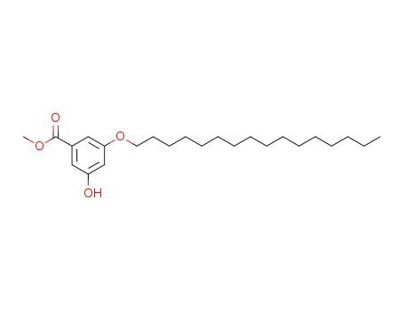 Molecular Structure of 497092-42-9 (Benzoic acid, 3-(hexadecyloxy)-5-hydroxy-, methyl ester)