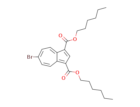 Molecular Structure of 501123-88-2 (1,3-Azulenedicarboxylic acid, 6-bromo-, dihexyl ester)