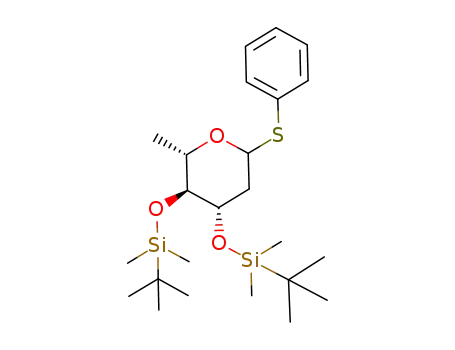 (2S,3S,4S)-3,4-Bis-(tert-butyl-dimethyl-silanyloxy)-2-methyl-6-phenylsulfanyl-tetrahydro-pyran