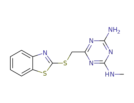 6-(benzothiazol-2-ylsulfanylmethyl)-N-methyl-[1,3,5]triazine-2,4-diamine