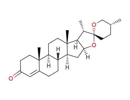 Molecular Structure of 6870-79-7 ((25R)-Spirost-4-en-3-one)
