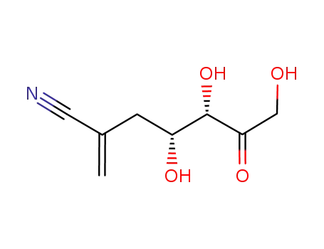 Molecular Structure of 681826-38-0 (Heptanenitrile, 4,5,7-trihydroxy-2-methylene-6-oxo-, (4R,5S)-)