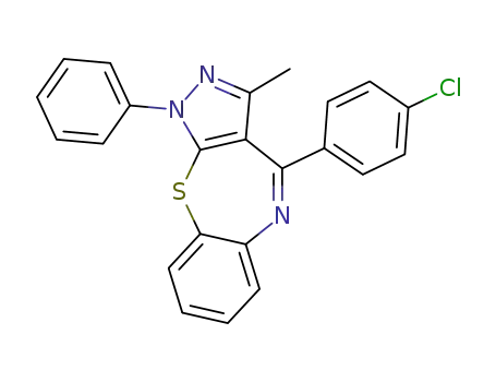 4-(4-chlorophenyl)-3-methyl-1-phenylpyrazolo[3,4-b][1,5]benzothiazepine