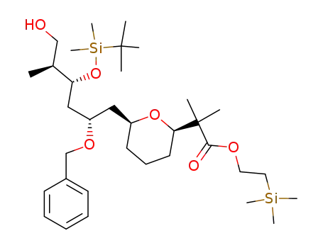 2-{(2R,6S)-6-[(2S,4R,5S)-2-Benzyloxy-4-(tert-butyl-dimethyl-silanyloxy)-6-hydroxy-5-methyl-hexyl]-tetrahydro-pyran-2-yl}-2-methyl-propionic acid 2-trimethylsilanyl-ethyl ester