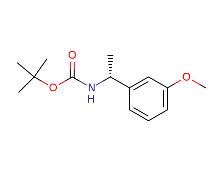 Molecular Structure of 871728-33-5 (Carbamic acid, [(1R)-1-(3-methoxyphenyl)ethyl]-, 1,1-dimethylethyl
ester)