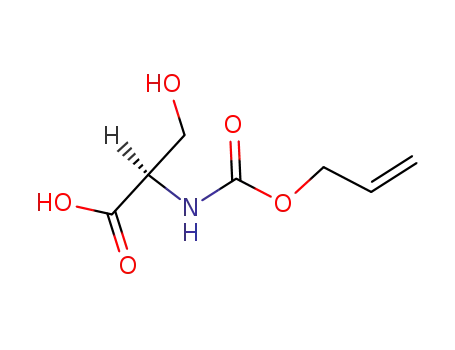 Molecular Structure of 925913-18-4 (D-Serine, N-[(2-propen-1-yloxy)carbonyl]-)